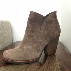Kork-Ease Gray Suede Booties